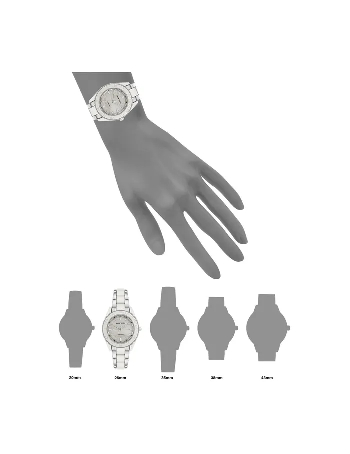 Anne Klein Consider It Recycled Ocean Plastic Bracelet Watch White Women Watches 038 Jewelry