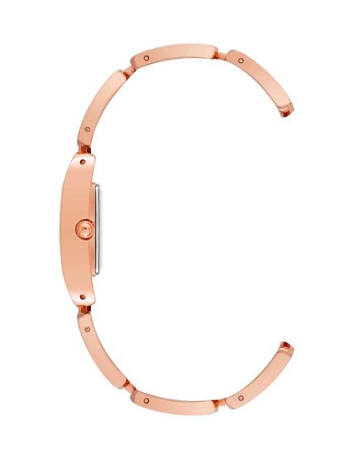 Anne Klein Enamel Link Bracelet Watch Rose Goldtone Women Watches 038 Jewelry