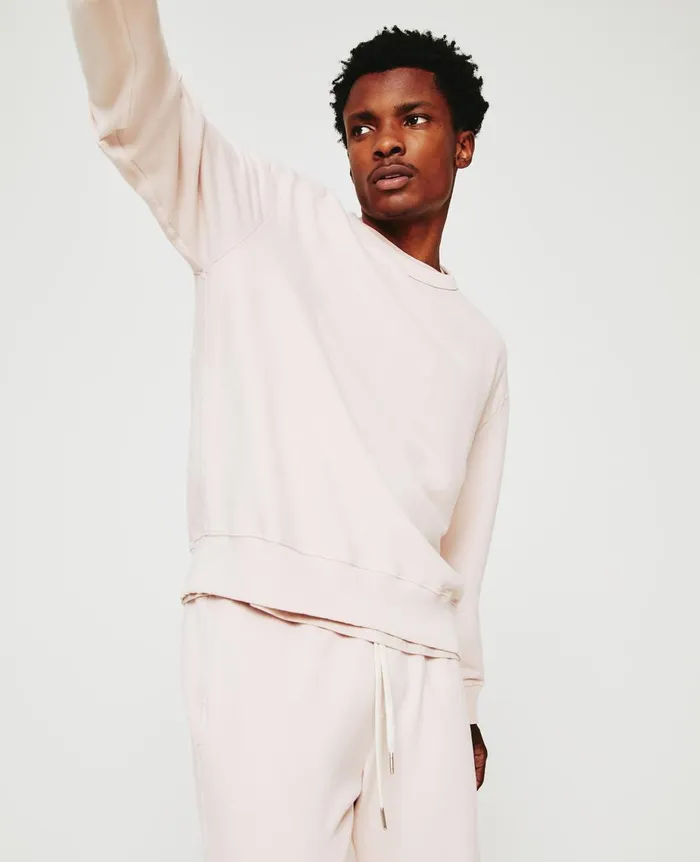 Arc Crew Vintage Pink Men AG Jeans Sweatshirts