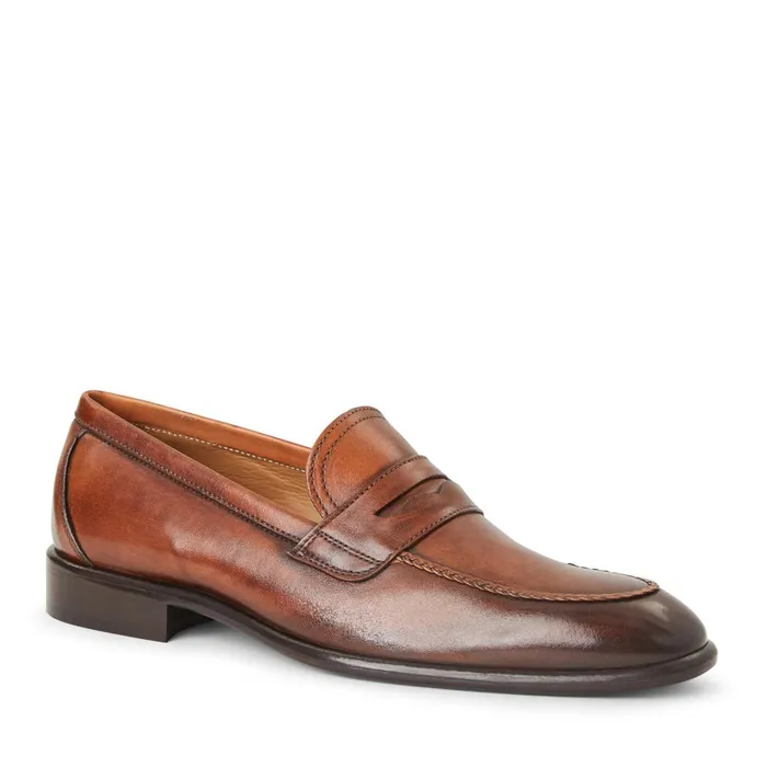 Arden Braided Leather LoaferCognac Men Bruno Magli Loafers and Slipons