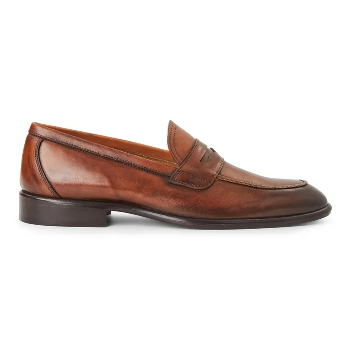 Arden Braided Leather LoaferCognac Men Bruno Magli Loafers and Slipons