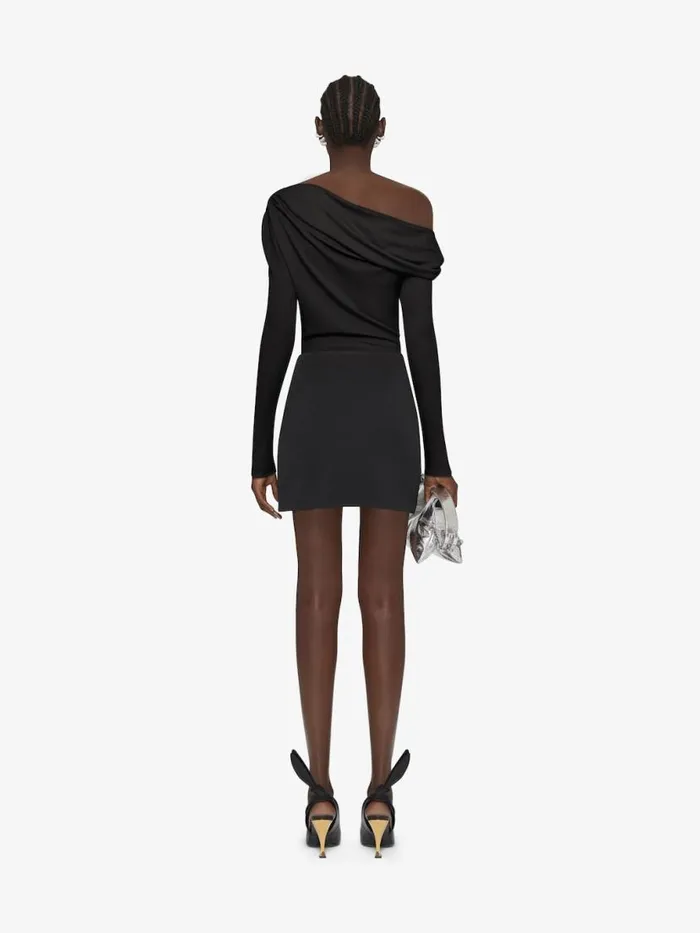 Asymmetric Draped Top In Jersey Black Women Givenchy Tops and Shirts
