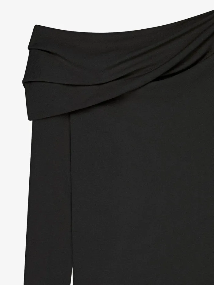 Asymmetric Draped Top In Jersey Black Women Givenchy Tops and Shirts