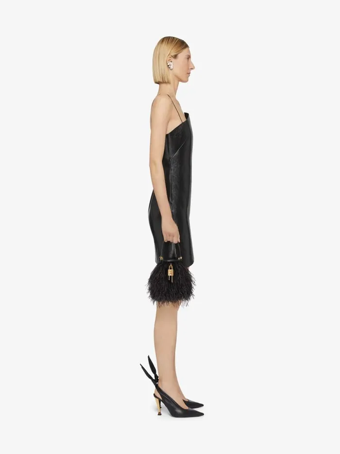 Asymmetric Dress In Leather Black Women Givenchy Dresses