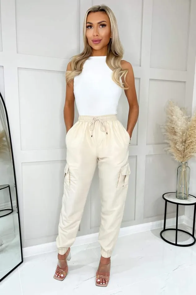 AX Paris Beige Cargo Pants Loungewear
