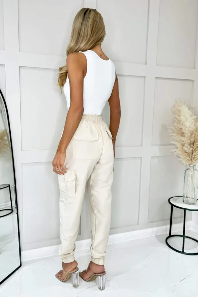 AX Paris Beige Cargo Pants Loungewear