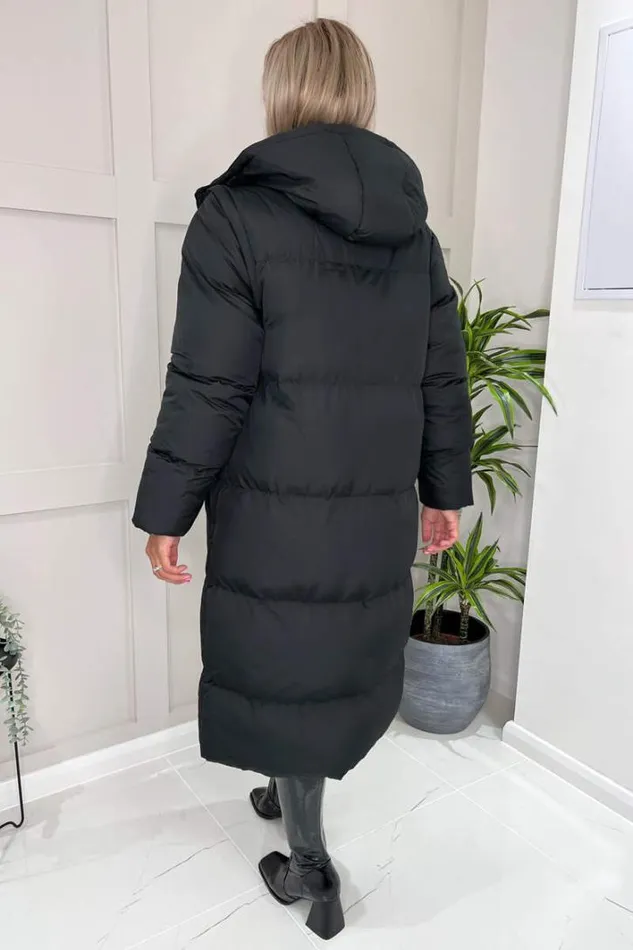 AX Paris Black 2 In 1 Puffer Coat With Detachable Sleeves Coats and Jackets