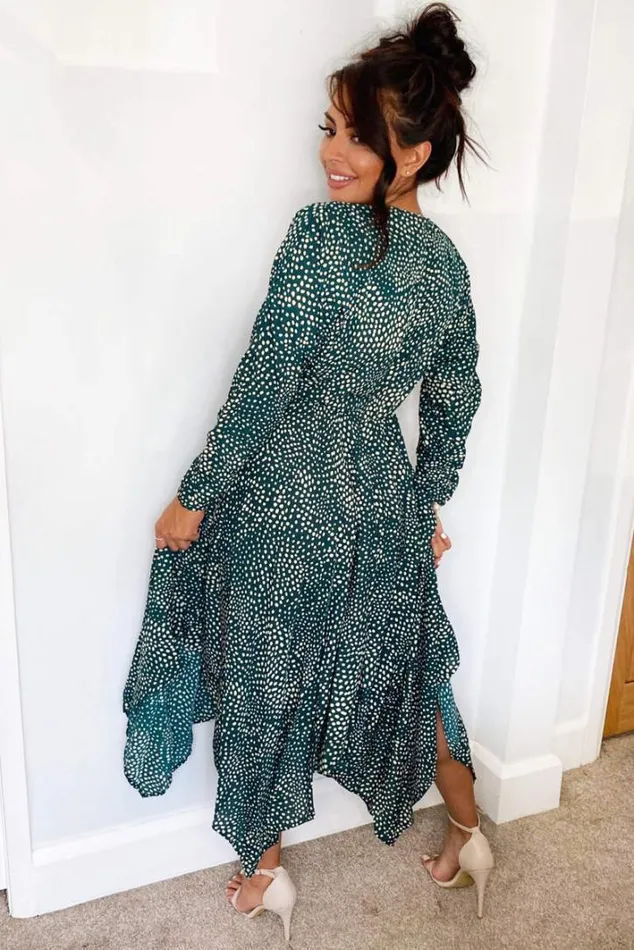 AX Paris Green Spotty Handkerchief Midi Dress Midi Dresses