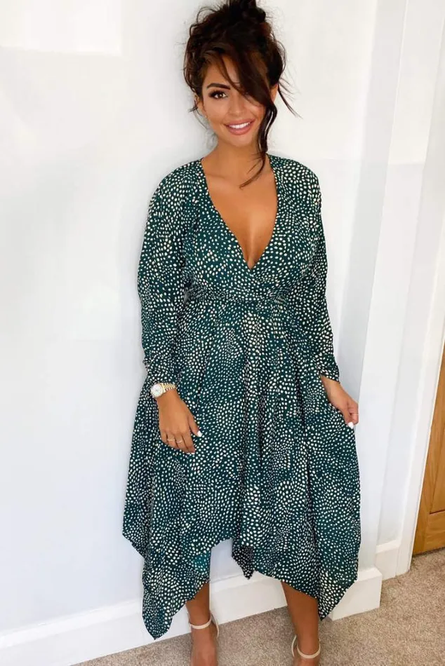 AX Paris Green Spotty Handkerchief Midi Dress Midi Dresses