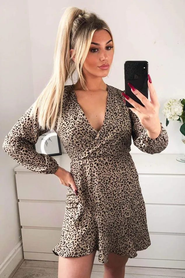 AX Paris Multi Animal Print Wrap Dress Day Dresses
