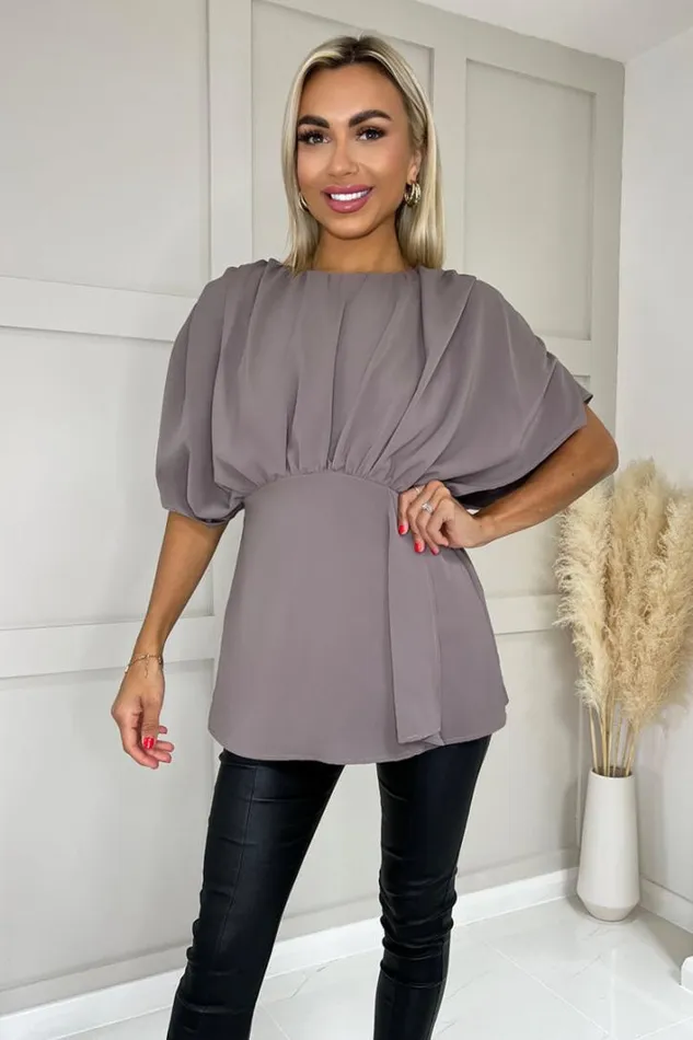 AX Paris Mushroom Batwing Sleeve Top Tops