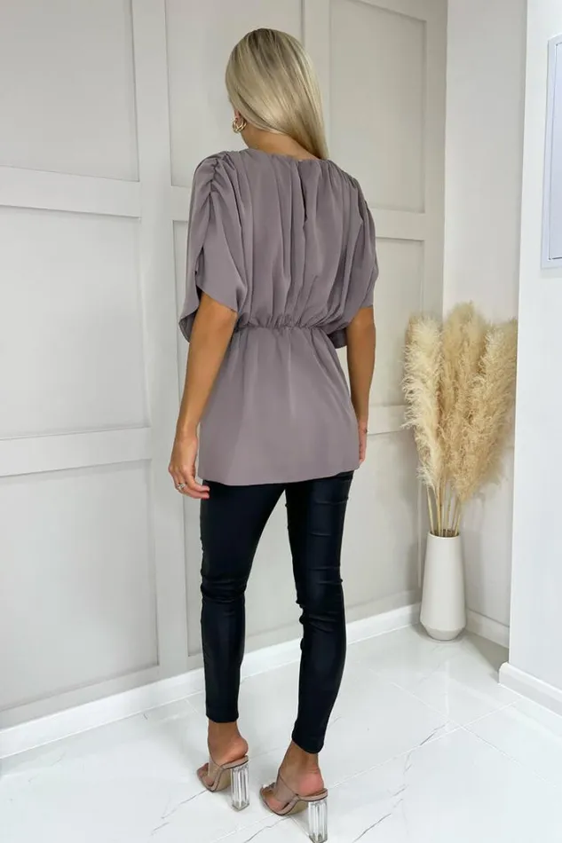AX Paris Mushroom Batwing Sleeve Top Tops