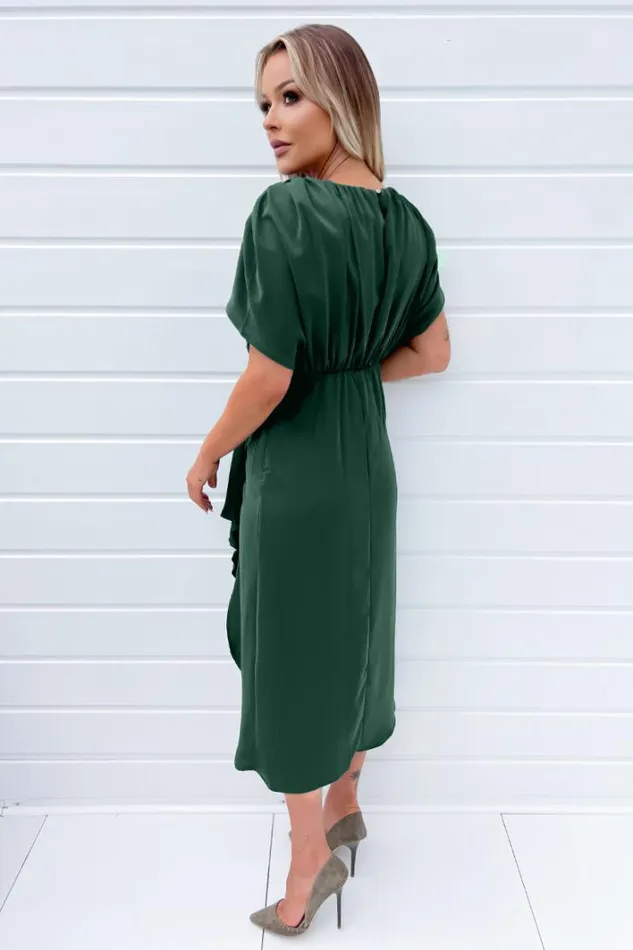AX Paris Teal Batwing Gathered Top Midi Dress Dresses