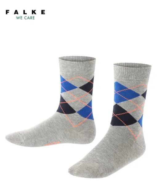 Babies and Kids Classic Argyle Kids Socks Light Grey FALKE Socks