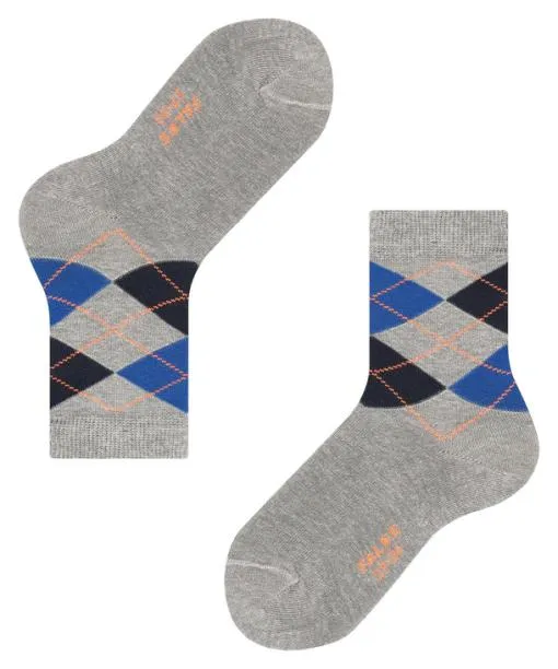 Babies and Kids Classic Argyle Kids Socks Light Grey FALKE Socks