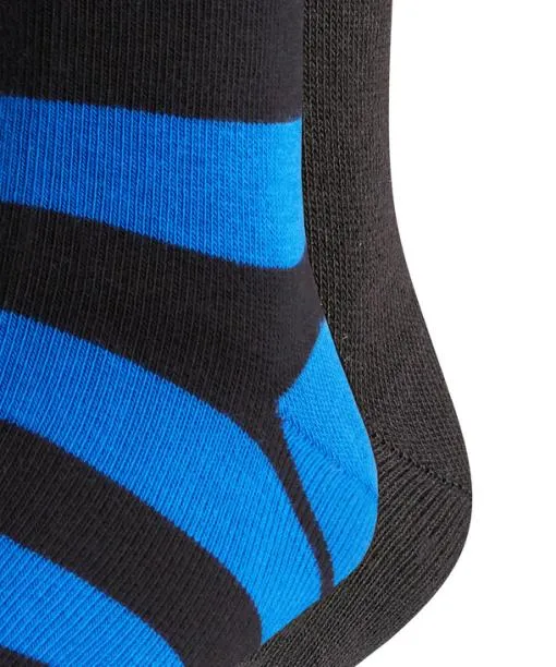 Babies and Kids Happy Stripe 2Pack Kids Socks Black FALKE Socks