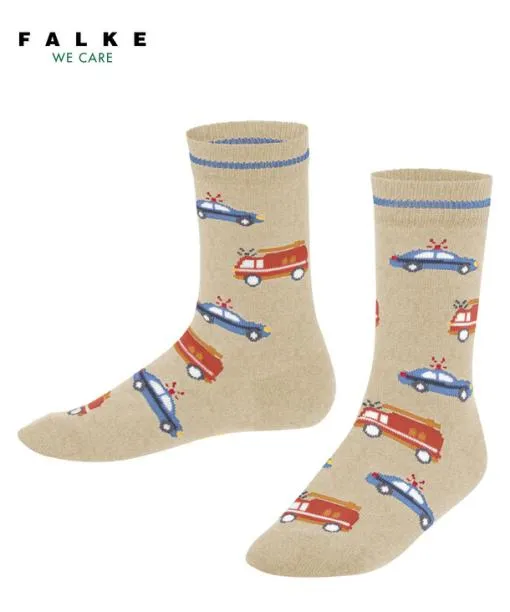 Babies and Kids Police And Fire Cars Kids Socks Sand Mel FALKE Socks