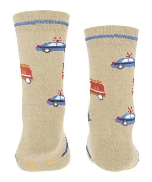 Babies and Kids Police And Fire Cars Kids Socks Sand Mel FALKE Socks