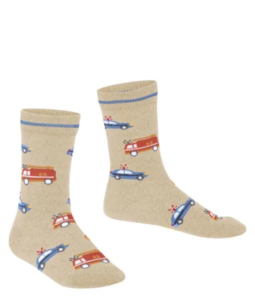 Babies and Kids Police And Fire Cars Kids Socks Sand Mel FALKE Socks