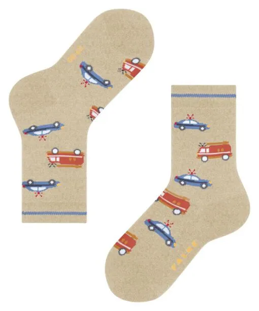 Babies and Kids Police And Fire Cars Kids Socks Sand Mel FALKE Socks