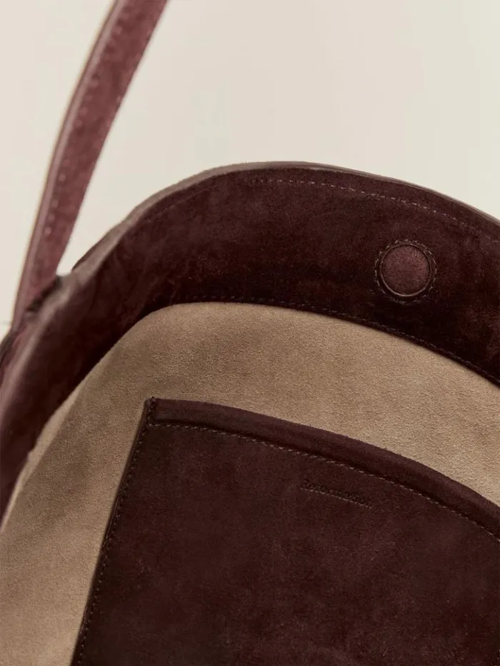 Bags The Reformation Seleena Bucket Bag Espresso Suede