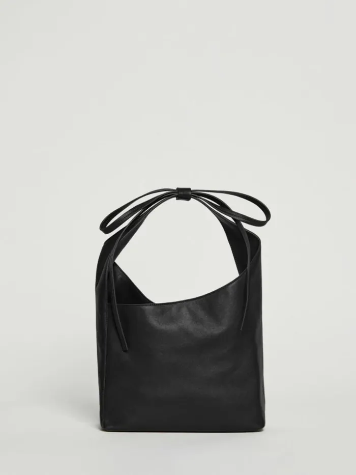 Bags The Reformation Small Vittoria Tote Black Leather