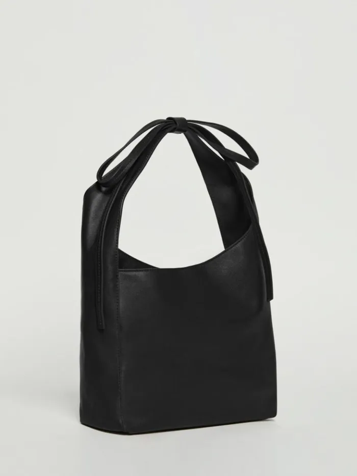 Bags The Reformation Small Vittoria Tote Black Leather