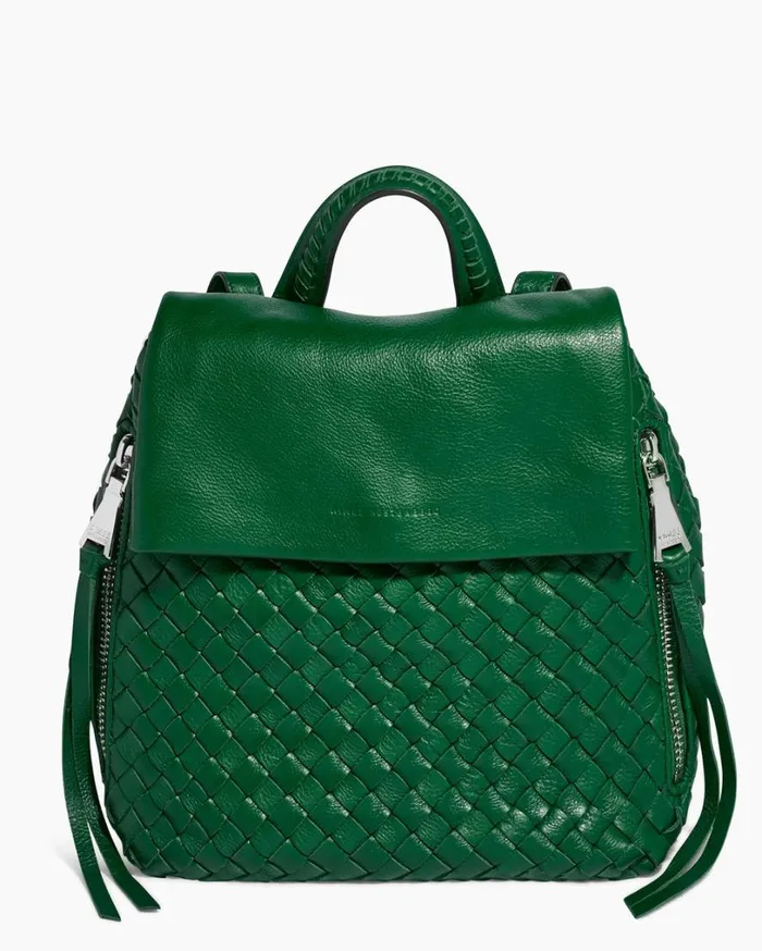 Bali Backpack Kelly Green Woven Women Aimee Kestenberg Backpacks