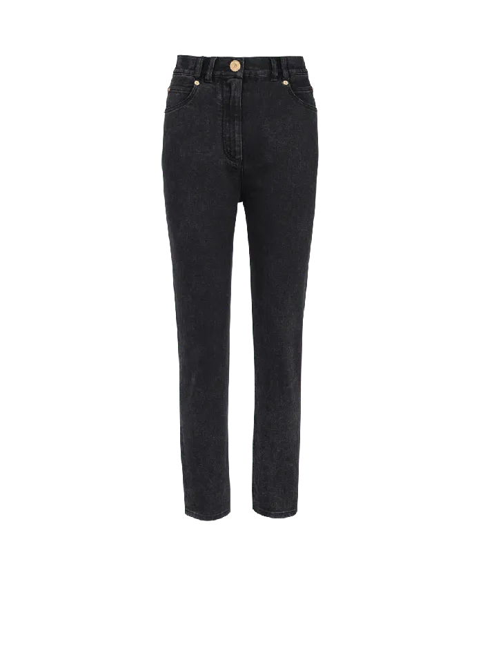 Balmain Denim Women Slimfit Denim Jeans Black
