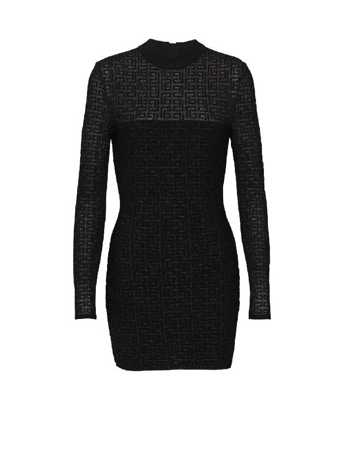 Balmain Dresses Women PB Labyrinth Knit Dress Black