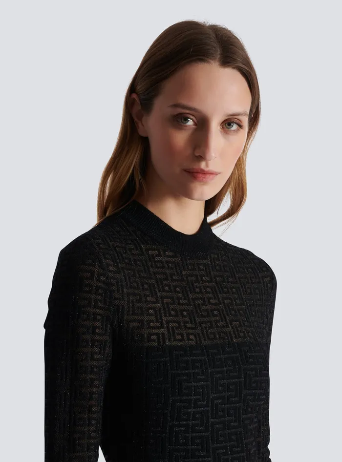 Balmain Dresses Women PB Labyrinth Knit Dress Black