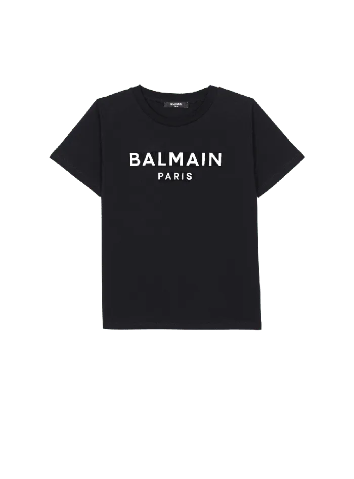 Balmain Kids Paris Metal Tshirt Black