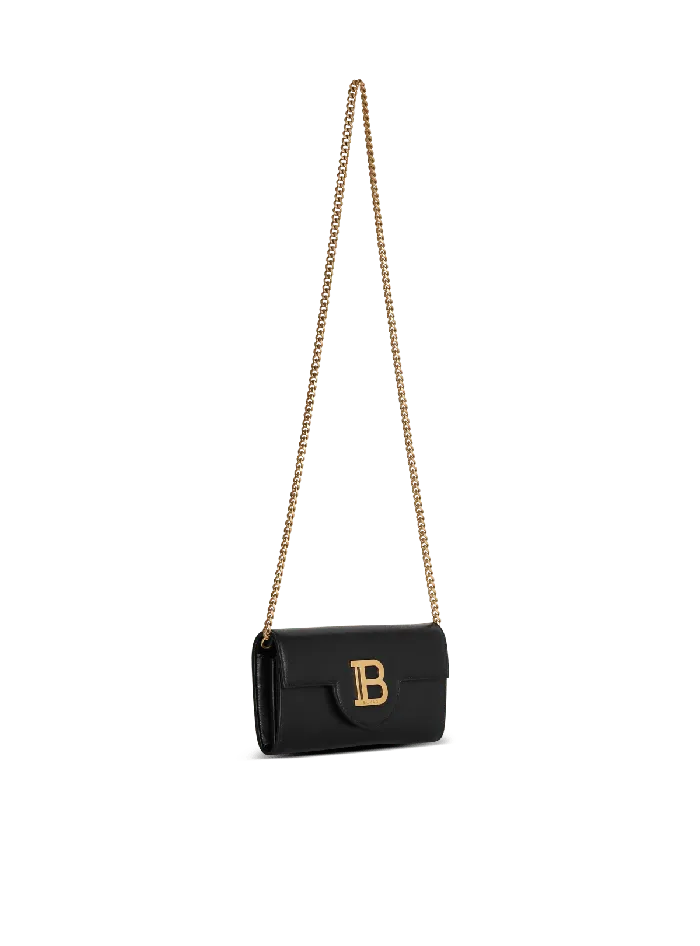 Balmain Small Leather Goods Women BBuzz Leather Wallet Black