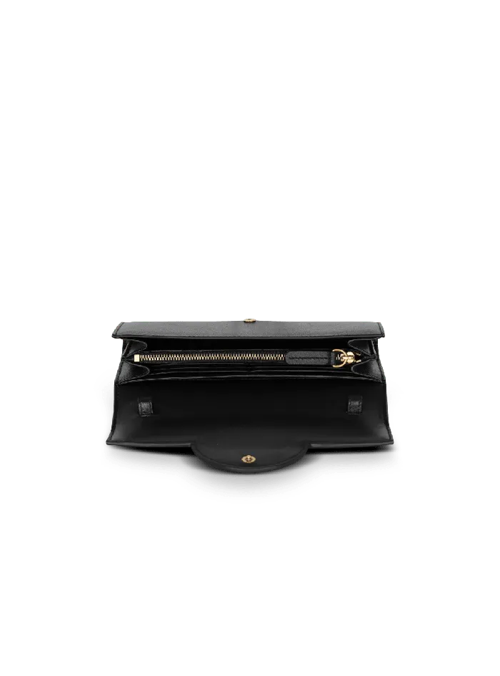 Balmain Small Leather Goods Women BBuzz Leather Wallet Black