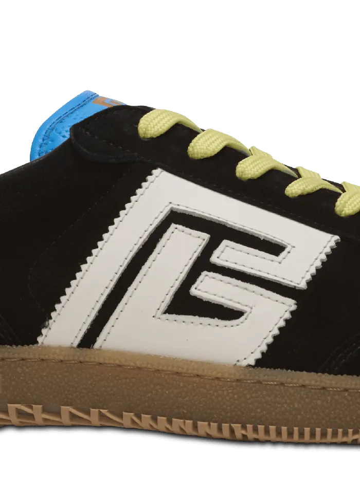 Balmain Sneakers Men Swan Sneakers In Calfskin And Suede Multicolor