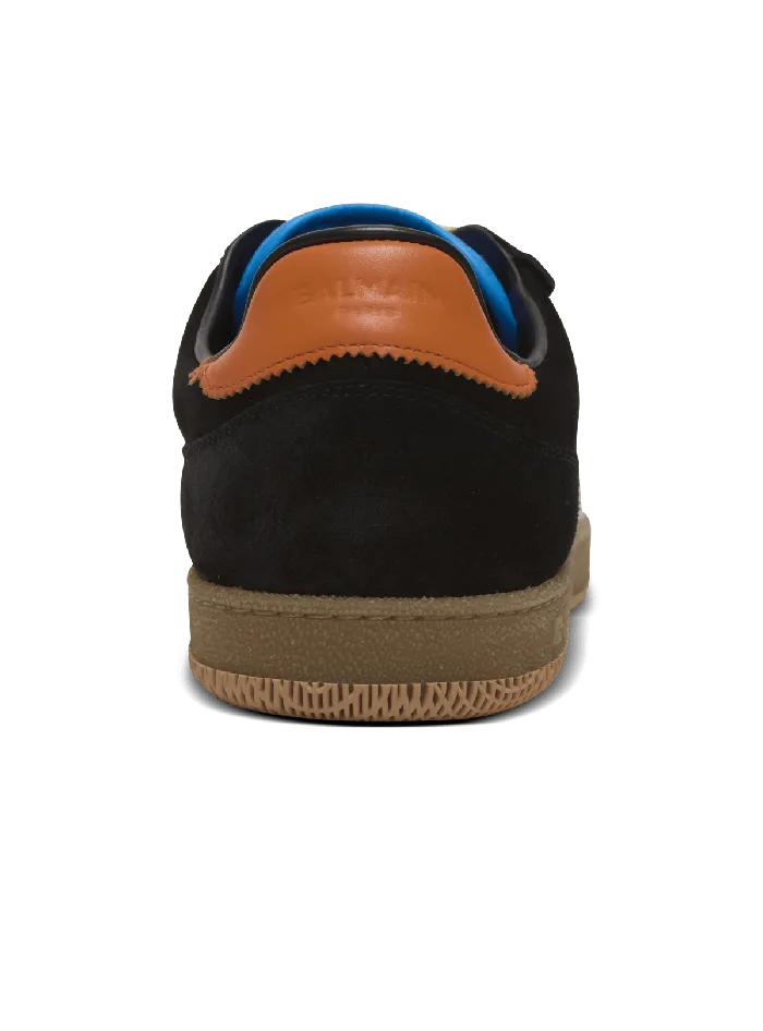 Balmain Sneakers Men Swan Sneakers In Calfskin And Suede Multicolor