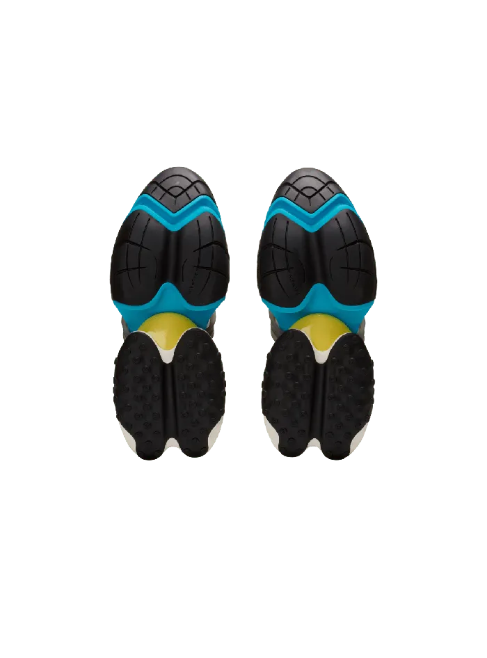 Balmain Sneakers Men Unicorn Low Trainers In Neoprene And Calfskin Multicolor