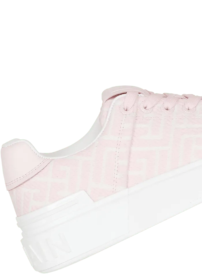 Balmain Sneakers Women Bicolor Jacquard BCourt Sneakers Pink