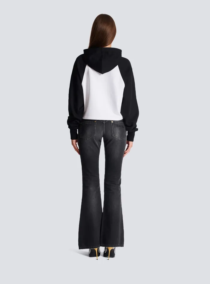 Balmain Sweatshirts Women Paris Hoodie Black