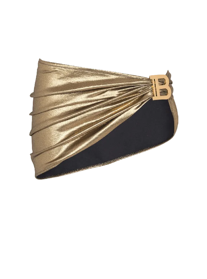 Balmain Swimwear Women Metallic B Sarong Gold