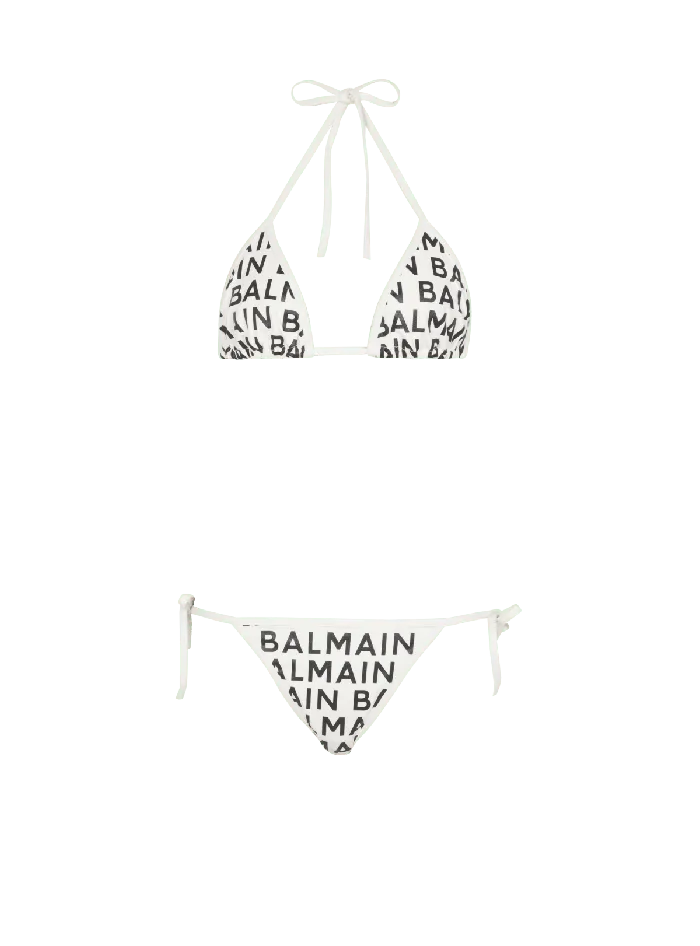 Balmain Swimwear Women Triangle Bikini Black