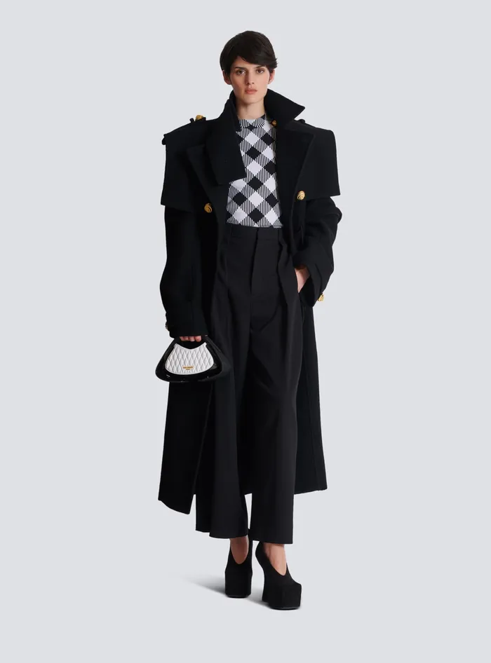 Balmain TShirts Women Gingham Button Tshirt Black