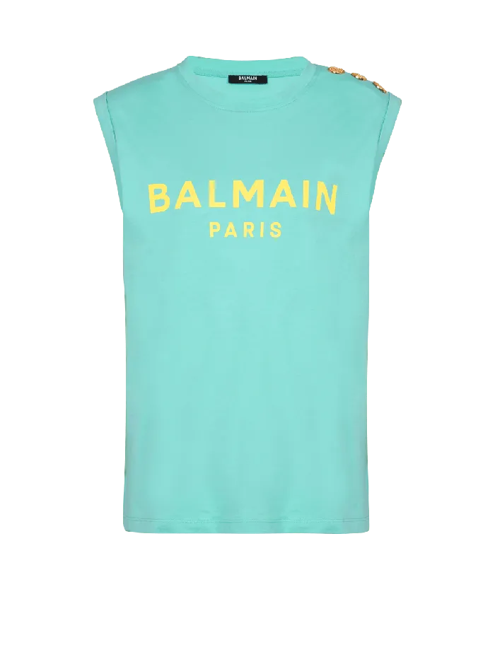 Balmain TShirts Women Paris Tank Top Blue