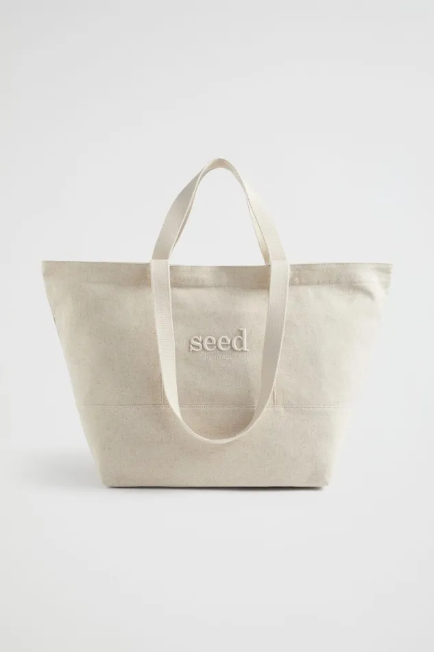 Beach Bags Woman Seed Heritage Seed Overnight Bag Stone Natural