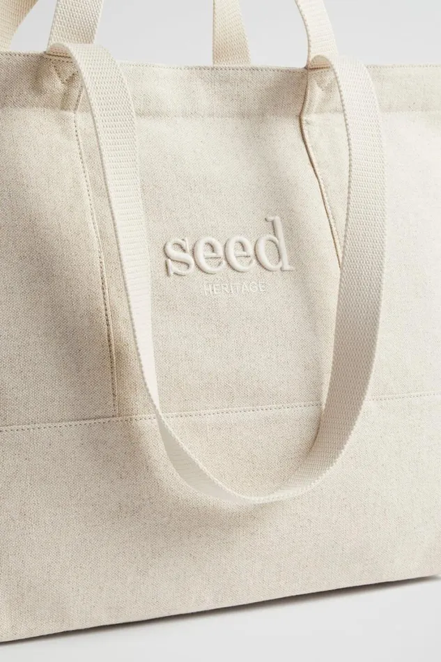 Beach Bags Woman Seed Heritage Seed Overnight Bag Stone Natural