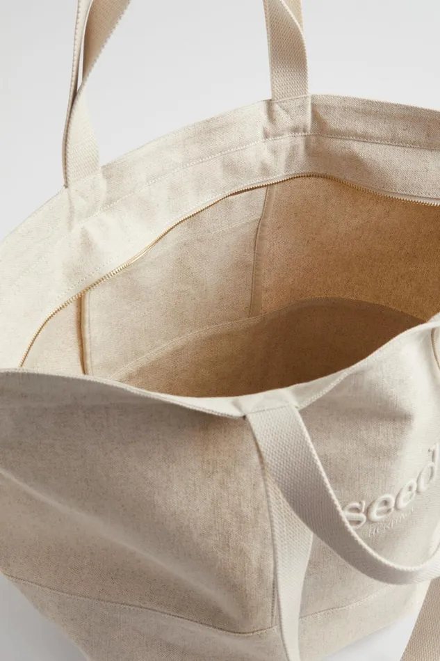Beach Bags Woman Seed Heritage Seed Overnight Bag Stone Natural