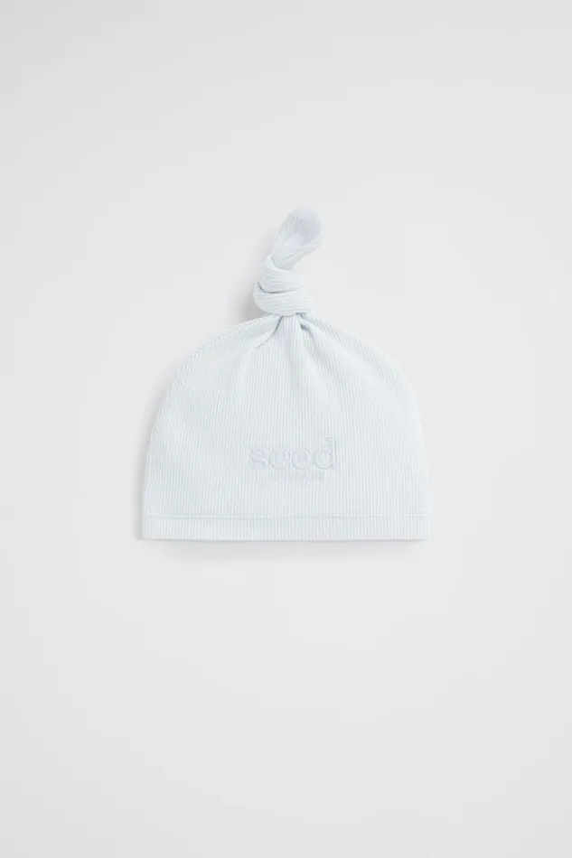 Beanies Newborn Seed Heritage Core Logo Knot Hat Ice Blue