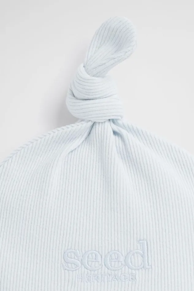 Beanies Newborn Seed Heritage Core Logo Knot Hat Ice Blue