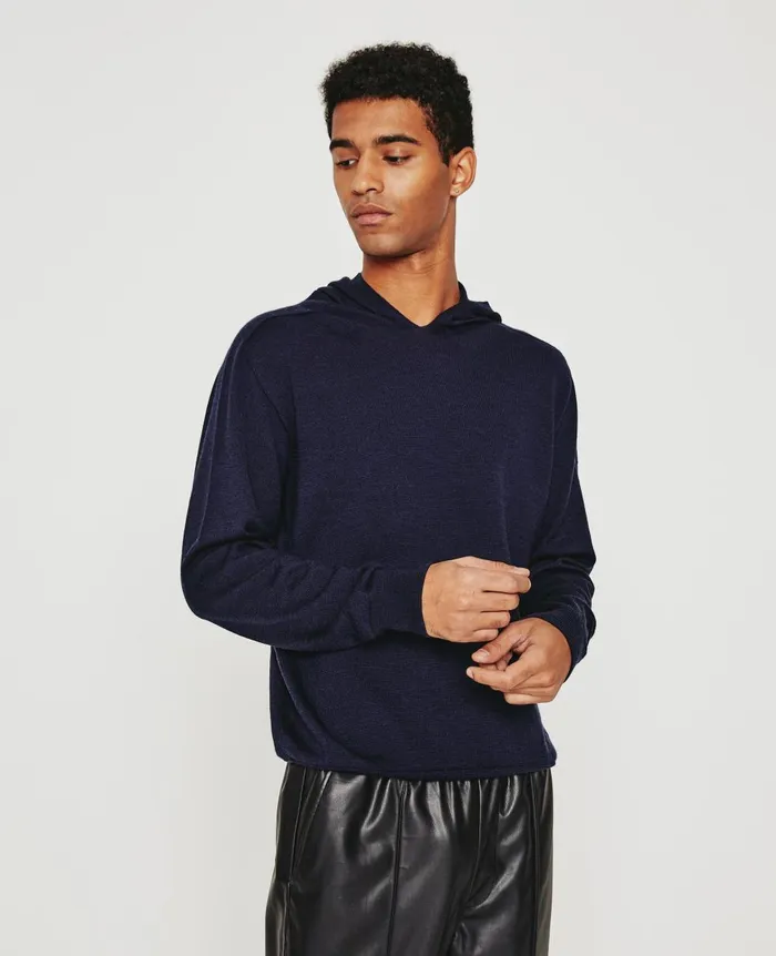 Beck Hoodie Deep Navy Men AG Jeans Sweatshirts