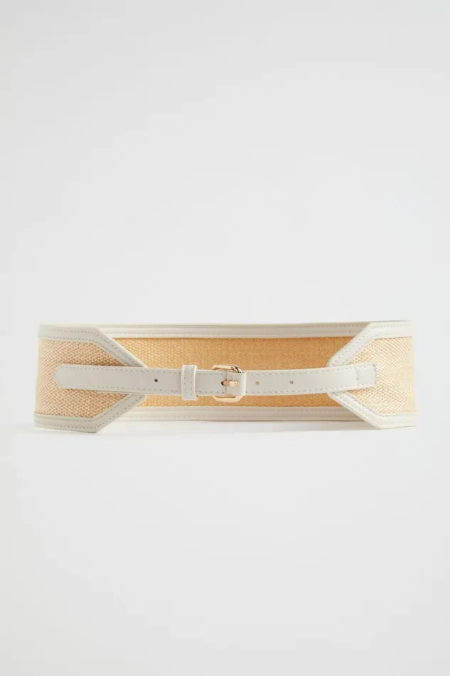 Belts Woman Seed Heritage Elena Wide Waist Belt Stone